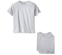 Hanes Boys Essentials Short Sleeve T-Shirt Value Pack, 3 or 6-Pack, Light Steel - 3 Pack, L