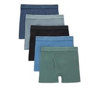 Hanes boys Originals Supersoft Boxer Briefs, Viscose from Bamboo Underwear, 5-pack Boxer Briefs (pack of 5), Blue, Grey, Black, Green, XL