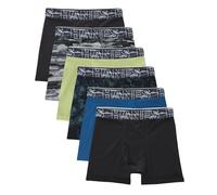 Hanes Boys' Performance Tween Boxer Brief Pack X-Temp Mesh Underwear Assorted Pack of 6, Black/Blue/Green/Grey, S