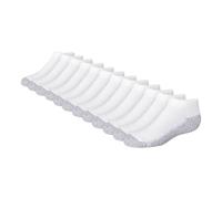 Hanes Boys' Socks, Double Tough Cushioned Ankle and No Show, 12-Pair Packs, No Show - White/Grey Bottom - 12 Pack, L