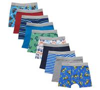 Hanes Boys' Tagless Super Soft Boxer Briefs 10-Pack, Prints/Stripes/Solids Assorted, 2/3