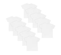 Hanes Boys' Undershirt, EcoSmart White T, Short Sleeve Shirts, 5 Or 10-Pack Base Layer Top, White-10 Pack, XL (Pack of 10)