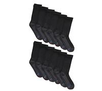 Hanes Men's Socks X-Temp Cushioned Crew, Casual, Pack of 12 Pairs, Black