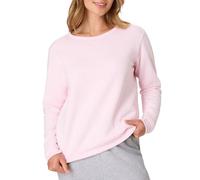 Hanes Women's Crewneck, EcoSmart Fleece Pullover with V-Notch, Sweatshirt, Pale Pink, S