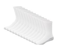 Hanes Classics Men`s Crew Socks, 84/10, 6-12, White