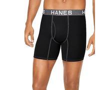 Hanes Comfort Flex Fit Ultra Soft Cotton Modal Blend Boxer Brief 4-Pack Black/Gray XL, Black/Gray, XL