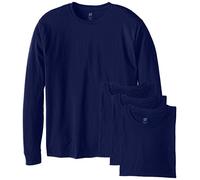 Hanes ComfortSoft Men's Long-Sleeved Shirt, Pack of 4, Navy, M