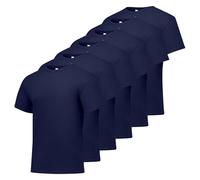 Hanes Essentials Men's T-Shirt Pack, Men's Short Sleeve Tees, Crewneck Cotton T-Shirts for Men, Value Pack, Navy 6-Pack, S