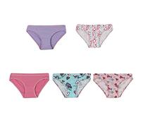 Hanes Girls' Cotton Stretch Bikini 5-Pack Style Underwear, Pastel Print Assorted, 8 (Pack of 5)