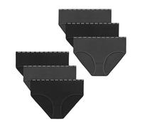 Hanes Girl's Moves Breathable Stretch Tween Underwear Briefs, Black/Grey, 14 (Pack of 6)