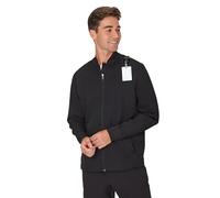 Hanes Healthcare, Zip-up Scrub Jacket for Men, Moisture-Wicking & Odor Control, New Ebony, M