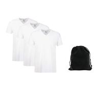 Hanes Irregular Men's Moisture-Wicking Crewneck or V-Neck Performance Undershirt, 3-Pack with Carry Pouch - Classic Fit, V-neck_white, XL