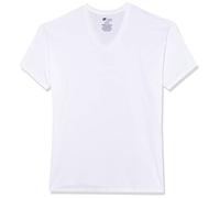 Hanes Men Classic V-Neck T-Shirt | Tagless With Lay Flat Collar |100% Cotton 6 Packs, White, XXL
