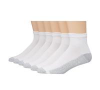 Hanes Mens Big & Tall Cushion Ankle Socks 6-Pack 145-6 - White - 12-14
