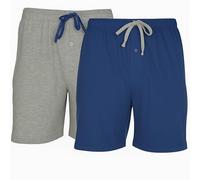 Hanes Men`s Jersey Lounge Drawstring Shorts with Logo Waistband 2-Pack