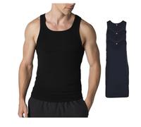 Hanes Men’s Tagless Ribbed Undershirt Tall, Various Pack Size Options, Black, Medium