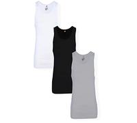 Hanes Men’s Tagless Ribbed Undershirt Tall, Various Pack Size Options, Variety - 3 Pack, XL Tall