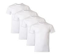 Hanes Men’s Ultimate Crewneck Undershirt, Slim Fit Fresh IQ Tee, Black & White, 4-Pack, White - 4 Pack, XL