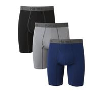 Hanes Men's 3-Pack Comfort Flex Fit Ultra Soft Stretch Boxer Brief, Available in Regular, Long Leg Assorted-3 Pack, S (Pack of 3)