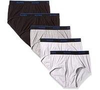 Hanes Men's 5-Pack ComfortBlend Briefs with FreshIQ, Assorted, Large (Pack of 5)