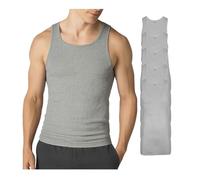 Hanes Men's 5-Pack Ribbed Tank Tops Gray, 5X-Large