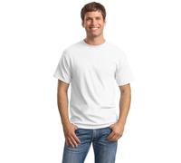 Hanes Mens 5-Pack Tagless ComfortSoft Crewneck T-Shirt, White, Large