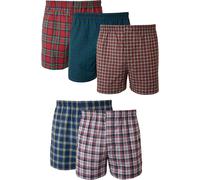 Hanes Men's 5-Pack Tartan Boxer with Inside Exposed Waistband
