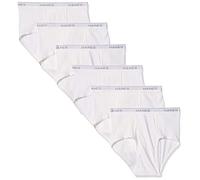 Hanes Men's 6-Pack FreshIQ Tagless Cotton Brief - White - XL