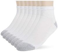 Hanes Men's 6-Pack Freshiq X-temp Comfort Cool Ankle Socks, White/Grey, 4.5-12 UK