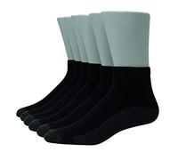 Hanes Men's, 6-Pair Pack Ultimate 6-Pack Ultra Cushion FreshIQ Odor Control with Wicking Ankle Socks, Black, One Size (Pack of 6)