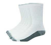 Hanes Men's, 6-Pair Pack Ultimate 6-Pack Ultra Cushion FreshIQ Odor Control with Wicking Crew Socks, White, One Size (Pack of 6)