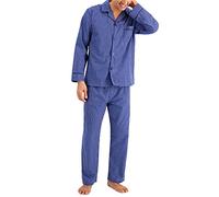 Hanes Men's 91002 Pajama Set, Blue Chequered, L