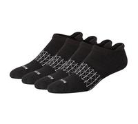 Hanes Men's Absolute Active Cushioned Heel Shield, Moisture Wicking Socks, Seamless Toe, 4-Pack, Black, 4.5-12 UK