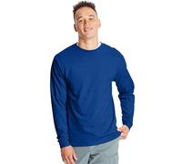 Hanes Men's Beefy Long Sleeve Shirt (1 and 2 Pack Option), Deep Royal - 2 Pack, X-Large (Pack of 2)