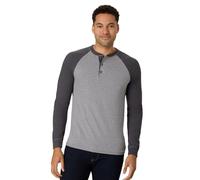 Hanes Men's O5719 henley shirts, Oxford Gray/Slate Heather, L UK
