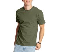 Hanes Men's Beefy-t T-Shirt, Heavyweight Cotton Tee, 1 Or 2 Pack, Big & Tall, Fatigue Green-1 Pack, XL