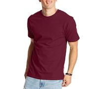 Hanes Mens Beefyt T-Shirt, Heavyweight Cotton Crewneck Tee, 1 Or 2 Pack, Available in Tall Sizes, Maroon - 1 Pack, Large