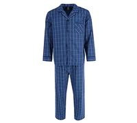 Hanes Men's Big & Tall Broadcloth Long Sleeve Pyjama Set, 4XL, Navy