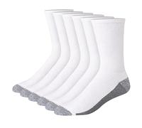 Hanes Men's Big & Tall Comfort Top Crew Socks (6 Pair Pack), White