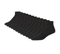 Hanes Men's Black Ankle Socks, 12 Count, Large, Solid, Reinforced Toe, Cushioned, Casual, Adult Men, Outdoor Enthusiasts