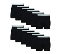 Hanes Men's Boxer Briefs, Cool Dri Moisture-Wicking Underwear, Cotton No-Ride, Multi-Packs Available, Black-12, M (Pack of 12)