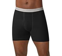 Hanes Men's Boxer Briefs, Cool Dri Moisture-Wicking Underwear, Cotton No-Ride, Multi-Packs Available, 5-Pack Black/Gray Assorted, S (Pack of 5)