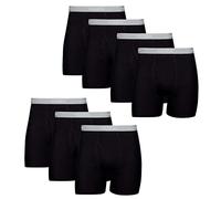 Hanes Men's Boxer Briefs, Cool Dri Moisture-Wicking Underwear, Cotton No-Ride, Multi-Packs Available, Black-7 Pack, M (Pack of 7)