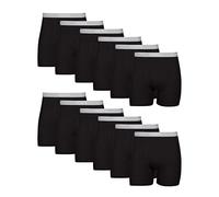 Hanes Men's Boxer Briefs, Cool Dri Moisture-Wicking Underwear, Cotton No-Ride, Multi-Packs Available, Black-12, XL (Pack of 12)