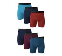 Hanes Men's Boxer Briefs, Cool Dri Moisture-Wicking Underwear, Cotton No-Ride, Multi-Packs Available, Red/Blue-6 Pack, 3XL (Pack of 6)