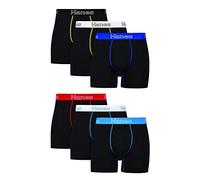 Hanes Men's Boxer Briefs, Cotton Stretch Moisture-Wicking Underwear, Multi-Pack, Black-6 Pack, 3XL