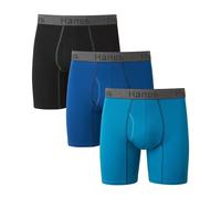 Hanes Men's Comfort Flex Fit Ultra Soft Stretch Boxer Brief 3-Pack, Regular Leg Assorted, S (Pack of 3)
