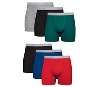 Hanes Men's Boxer Briefs Cool Dri Cotton Moisture-Wicking No-Ride Assorted 6-Pack XL