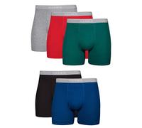Hanes Men's Boxer Briefs, Cool Dri Moisture-Wicking Underwear, Cotton No-Ride, Multi-Packs Available, Assorted-5 Pack, S (Pack of 5)