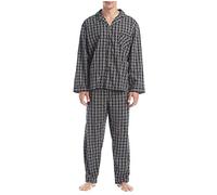 Hanes Men's Broadcloth Pajama Set – Black – XXXXL Tall